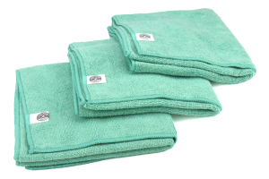 Chemical Guys Workhorse Professional Grade Microfiber Towel Green - 3 Pack