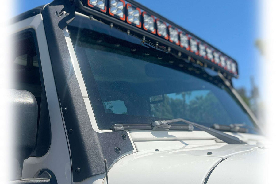 Turn Offroad Baja Windshield Curved Light Mount - JK