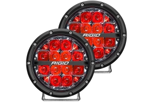 Rigid Industries 360-Series 6in Off-Road LED Spot Fog Lights, Red - Pair