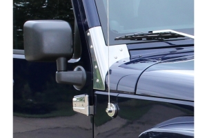 Kentrol Windshield Support Set - Polished Silver  - JK 