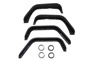 Fishbone Offroad Front and Rear Aluminum Tube Fenders - Black  - JK 