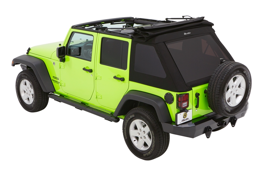 Bestop Trektop NX Glide Convertible Soft Top Black Twill  - JK 4dr