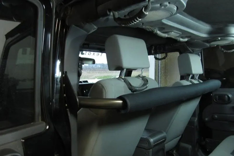Rock Hard 4x4 Front Seat Straight Harness Bar - Bare - JK 4DR