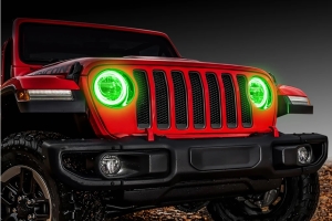 Oracle LED Headlight Surface-Mount Halo Kit - Green - JT/JL