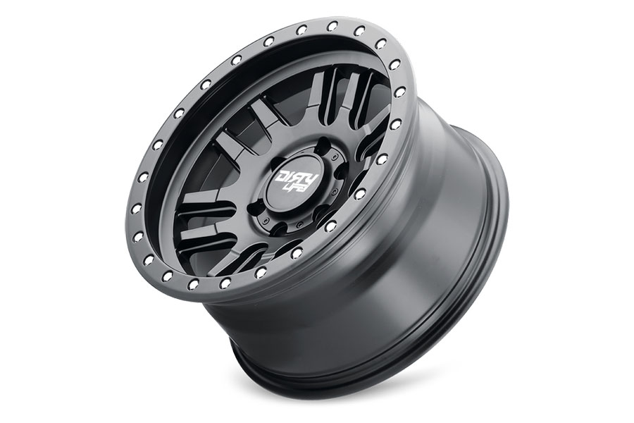 Dirty Life Canyon Pro 9309 Series Wheel, 17X9 6X5.5 0mm – Matte Black w/ Black Lip