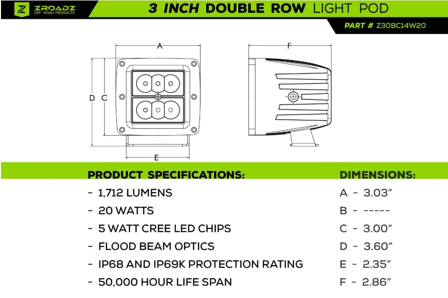 ZROADZ LED License Plate Bracket Mount KIT  