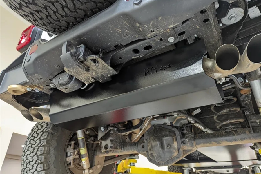 Rock Hard 4x4 Aluminum Muffler Skid Plate - JL 392