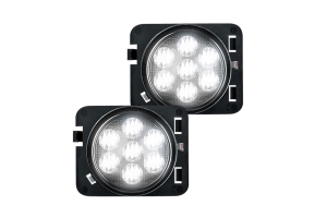 RECON Round Front Fender Lights - Clear Lens - JK