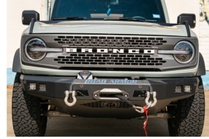 Road Armor Stealth Mid Width Winch, Texture Black - Bronco 2021+