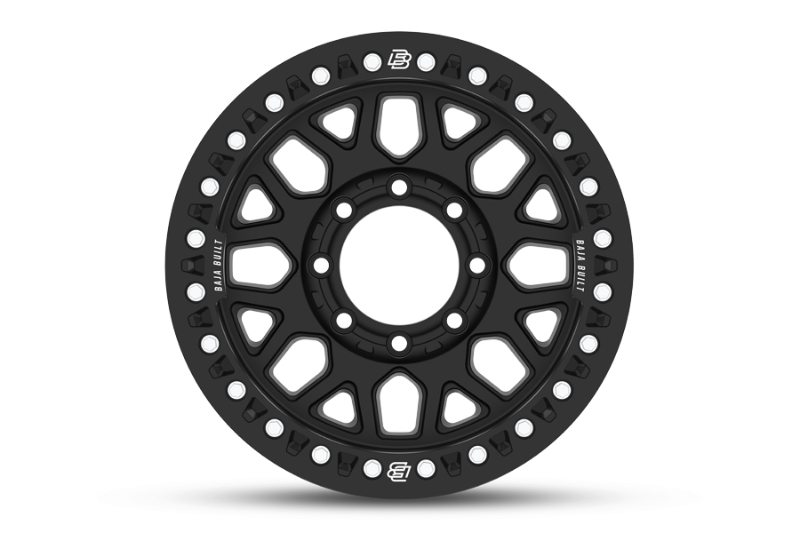 Baja Built Lite Brite OUTLAW Cast Beadlock Wheel, 17x9 8x6.5 -38mm Offset - Black - JT/JL/JK