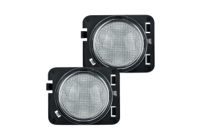 RECON Round Front Fender Lights - Clear Lens - JK