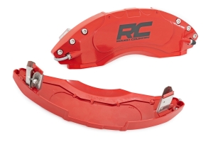 Rough Country Front and Rear Brake Caliper Covers - Red - JK  