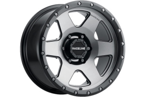 Raceline Wheels 946G Boost Series Wheel, 17x9 5x5 Gun Metal w/ Black Lip - JT/JL/JK