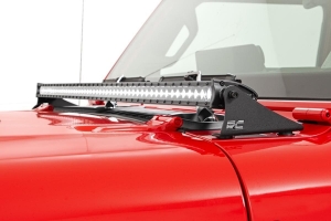 Rough Country Black-Series 50-inch LED Light Bar Cowl Kit    - JT/JL