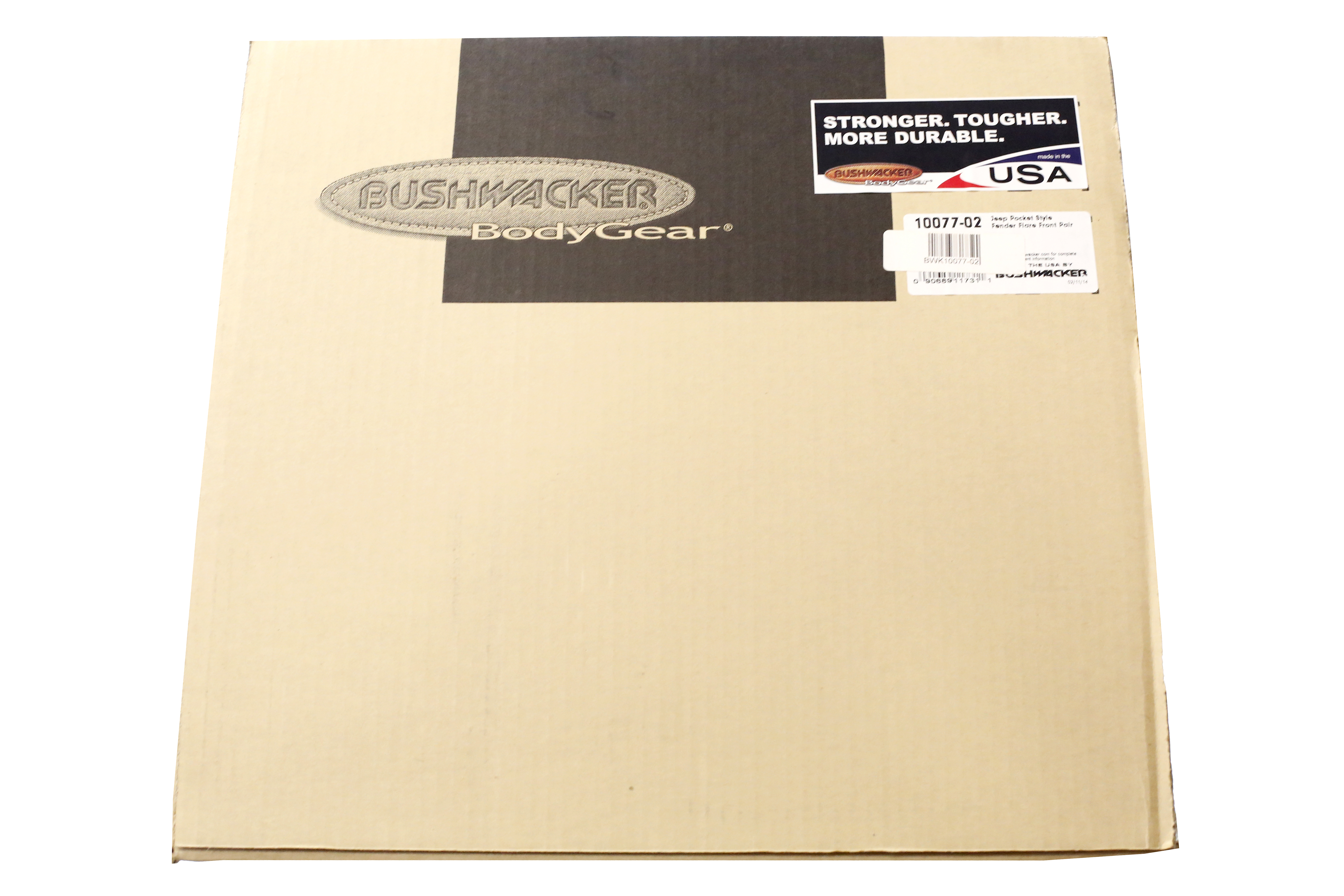 Bushwacker Factory Coverage Pocket Style Fender Flare Set Front Black - JK