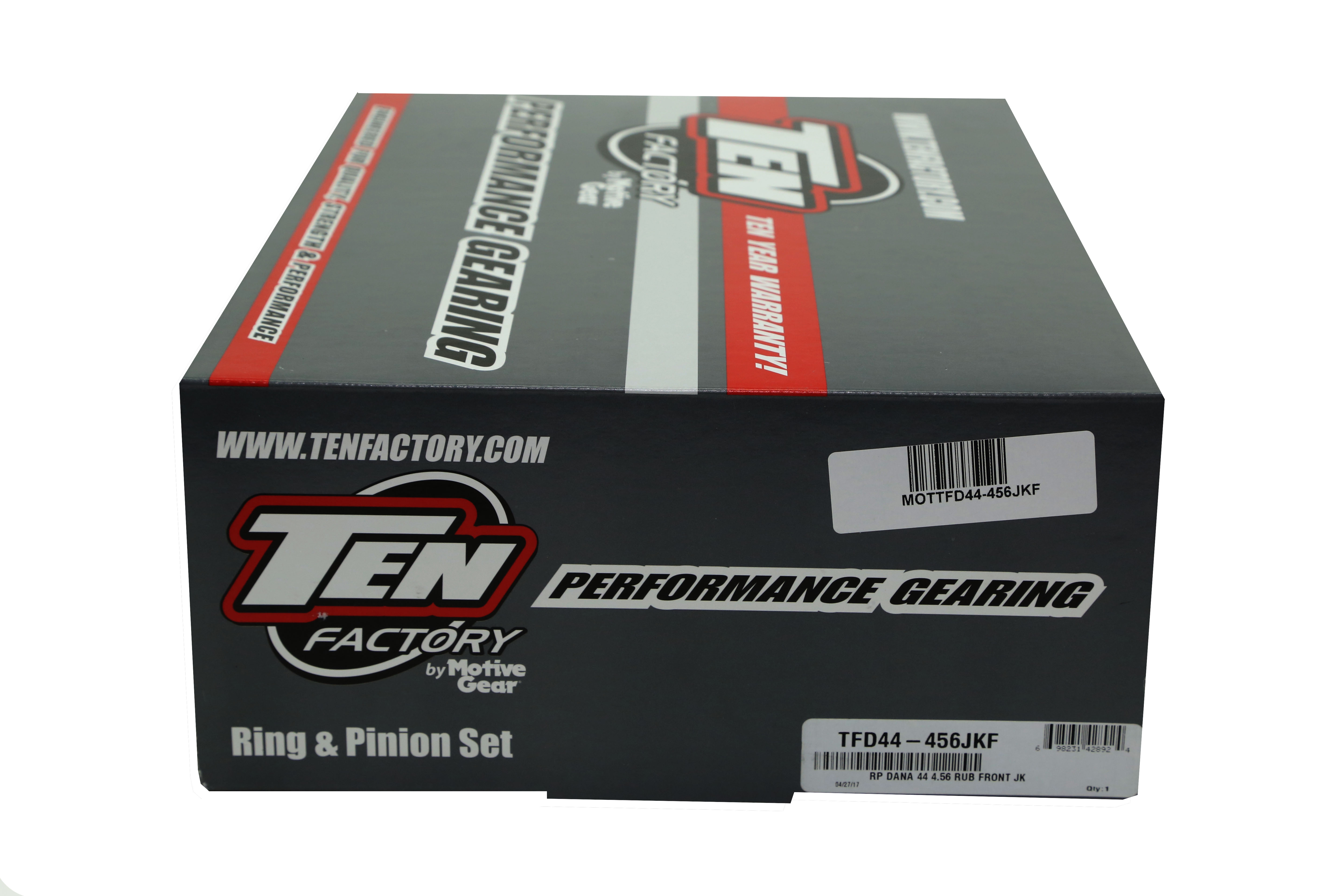 Ten Factory by Motive Gear Dana 44 4.56 Front Ring and Pinion Set - JK