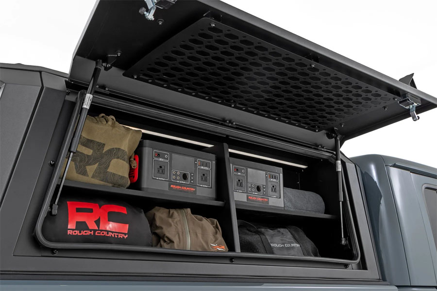 Rough Country Bed Cap Side Shelf Storage Bin - Passengers Side - JT