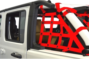 Dirty Dog 4x4 2pc Cargo side only Netting Kit, Red - JL 4Dr