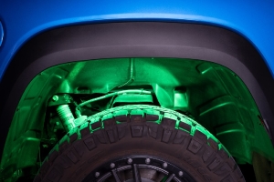 Diode Dynamics Stage Series Single-Color LED Rock Light - Green, M8, 2-pack