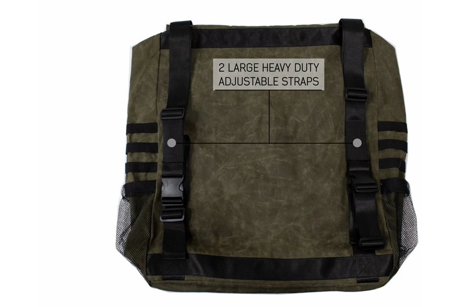 Overland Vehicle Systems Extra Large Trash Bag Tire Mount, Waxed Canvas