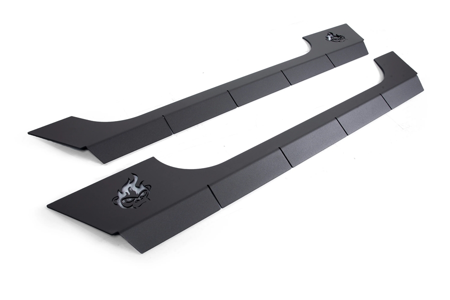 Jeep JK 2Dr Crawltek Aluminum Rocker Cladding Kit Black - Jeep Rubicon ...