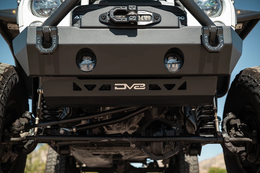DV8 Offroad Front Skid Plate - Black - JK 