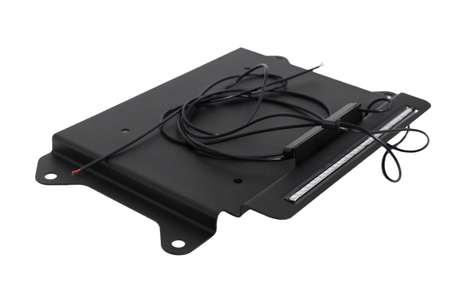 Kentrol BackSide License Plate Mount w/ LEDs - Textured Black  - JK 2007-09