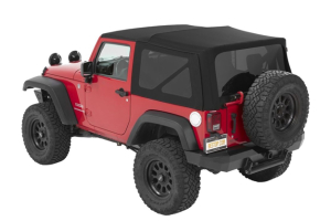 Bestop Supertop NX Twill Soft Top with Tinted Windows without Doors in Black - JK 2dr