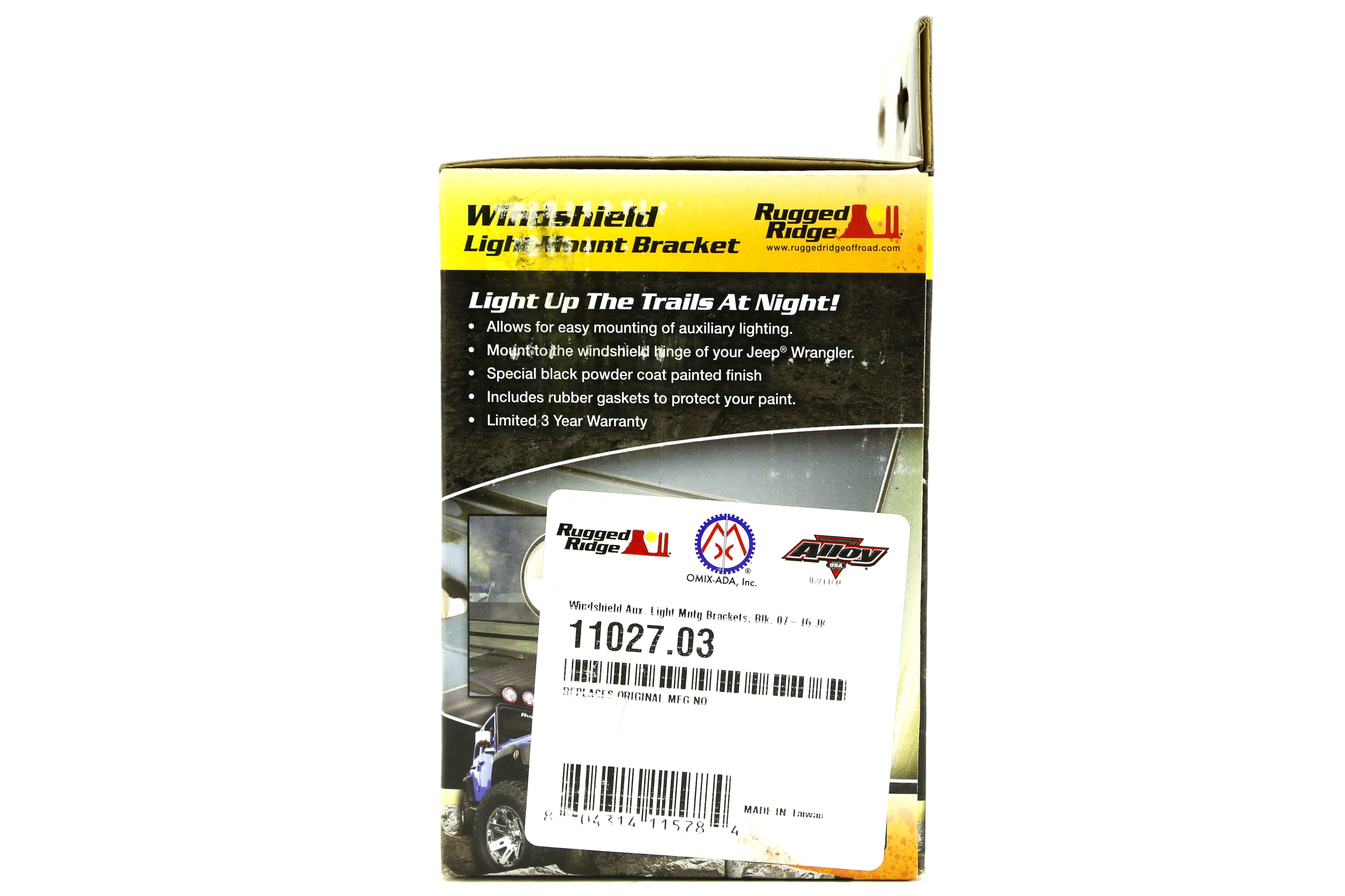 Rugged Ridge Windshield Light Mounting Brackets - JK