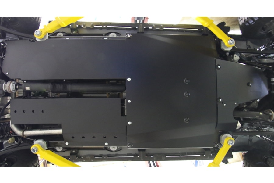 Rock Hard 4x4 Aluminum Complete Bellypan Skid Plate System w/ Dual Crossmembers  - JL 4Dr 3.6L