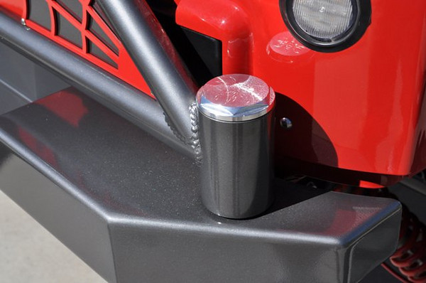 Poison Spyder RockBrawler Rear Bumper w/Tire Carrier and Shackle Tabs Bare - JK