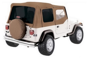 Rampage Complete Soft Top - Tan - YJ/CJ w/ Half Doors