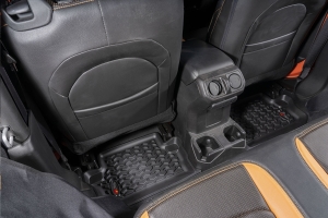 Rugged Ridge All Terrain Floor Liner Set w/ Short Cargo, Black  - JL 2Dr