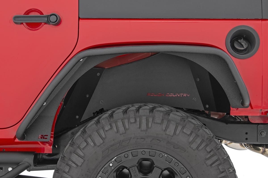 Rough Country Tubular Rear Fender Flare Set - JK