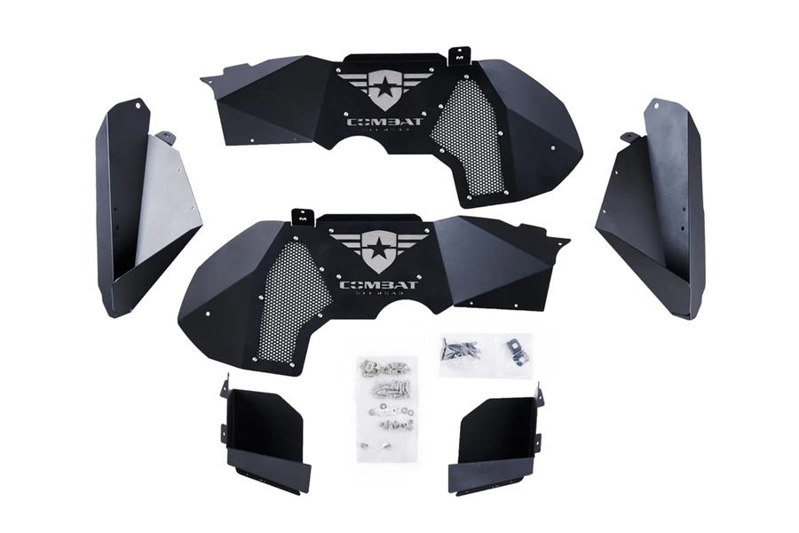 Combat Off Road Battle Ready Aluminum Inner Fender Liner Kit - Front - JL