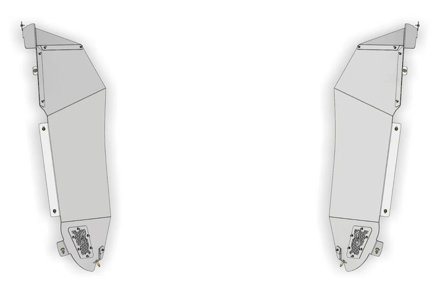 Motobilt High Clearance Front Inner Fenders for 40in+ Tires - Blank - JL/JT
