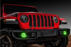 Oracle LED Surface-Mount Fog Light Halo Kit - Green - JT/JL and JK w/ Factory LEDs