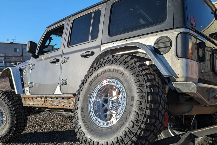 Next Venture Motorsports Rear Aluminum High Line Fender Flares, Mount w/ Corner Armor - JL 4DR