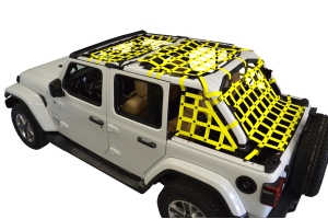 Dirty Dog 4x4 5pc Cargo Side Netting Kit, Yellow - JL 4Dr