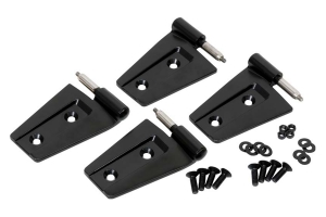 Kentrol 4-Pieces Door Hinge Set - Powdercoat Black  - JK 2Dr