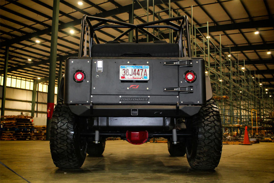 Motobilt Rear Rock Crawler Bumper w/ Receiver - Bare - LJ/TJ/YJ/CJ