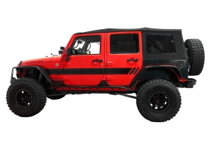 King 4WD Premium Replacement Soft Top w/ Tinted Windows - Black Diamond  - JK 4dr 2007-09