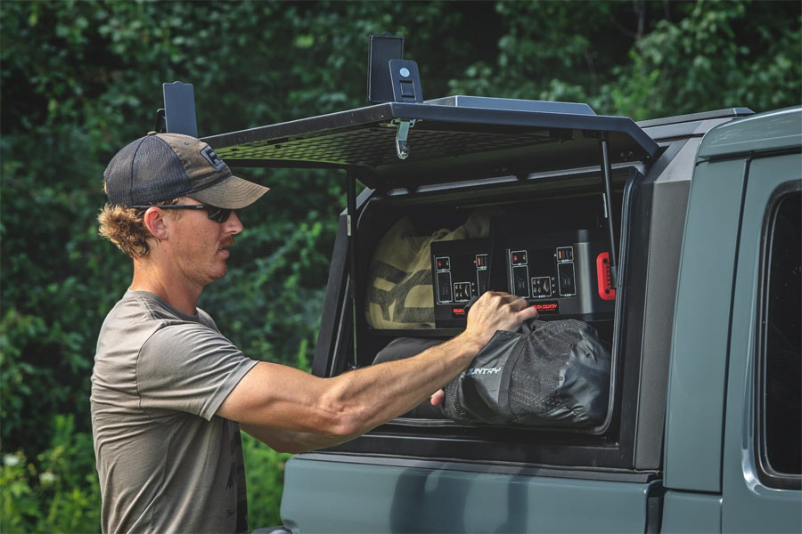 Rough Country Bed Cap Side Shelf Storage Bin - Passengers Side - JT