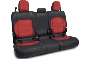 PRP Rear Bench Seat Cover - Black/Red - JT