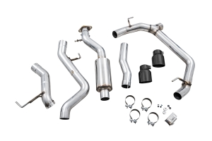 AWE 0FG Dual Cat-Back Exhaust System - Black Tips - Bronco 2021+ 