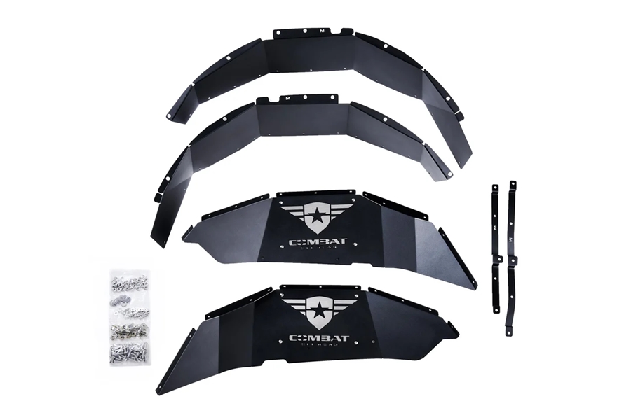 Combat Off Road Battle Ready Aluminum Inner Fender Liner Kit - Rear - JL