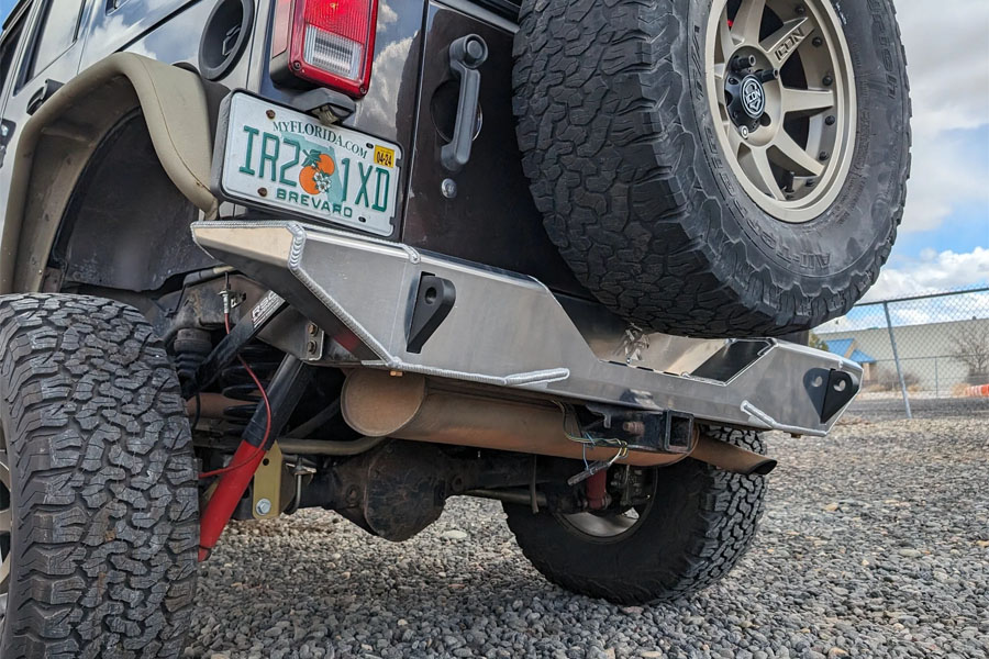 Next Venture Motorsports Aluminum Rear Bumper Featherweight Series - Bare - JK