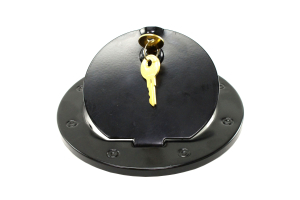 Rugged Ridge Locking Gas Cap Door Black Steel  - JK