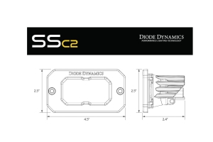 Diode Dynamics SS2 Pro Flush Mount LED Fog, WBL-  Pair