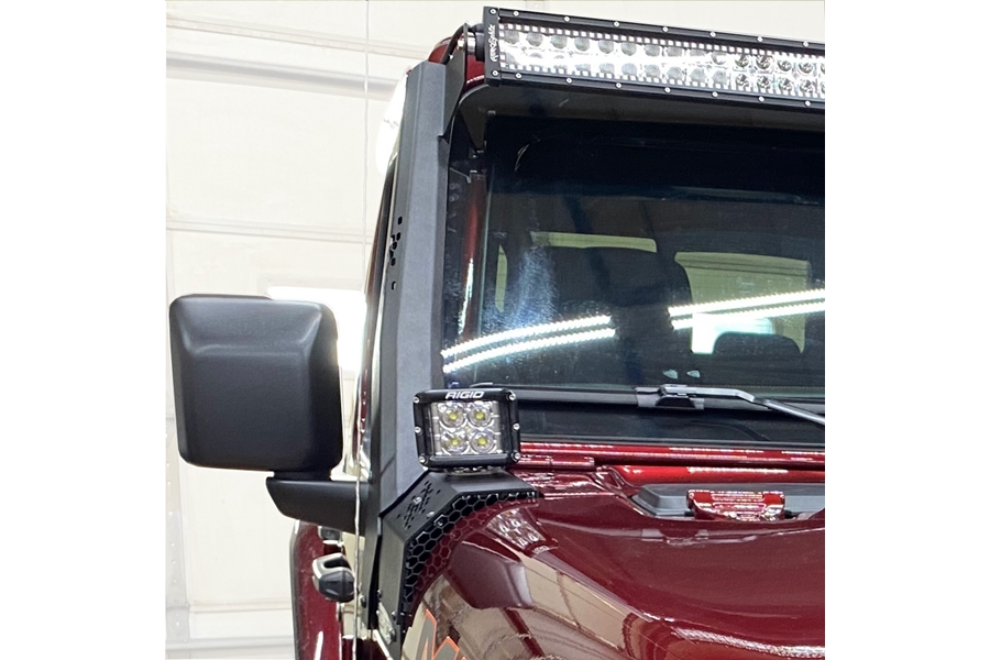 Rock Slide Engineering Lower Cowl and Upper LED Light Bracket Kit - JT/JL Mojave/Recon/392 Only